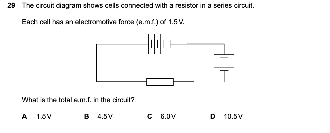 Question 29, including diagrams and options A–D. Text version below.