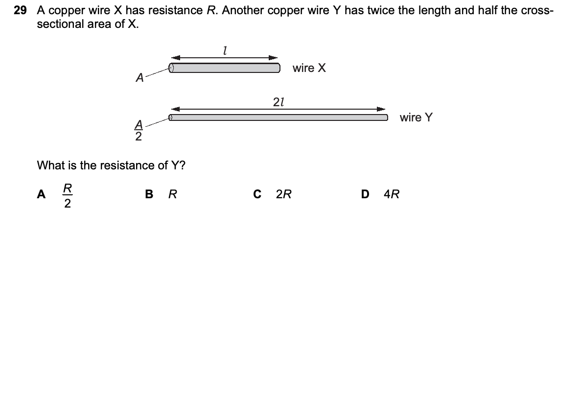 Question 29, including diagrams and options A–D. Text version below.