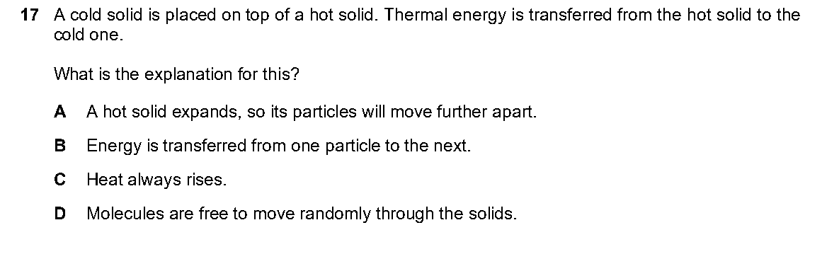 Question 17, including diagrams and options A–D. Text version below.