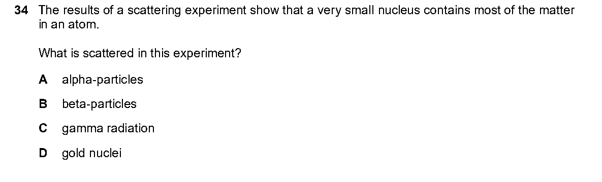 Question 34, including diagrams and options A–D. Text version below.