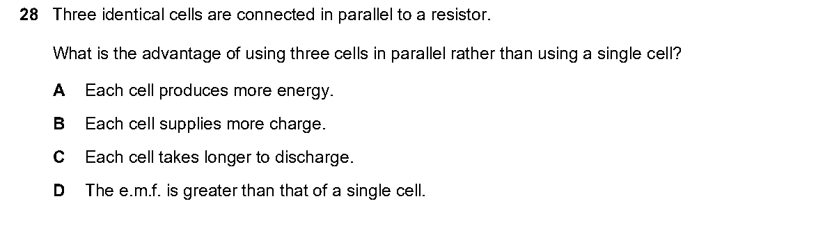 Question 28, including diagrams and options A–D. Text version below.
