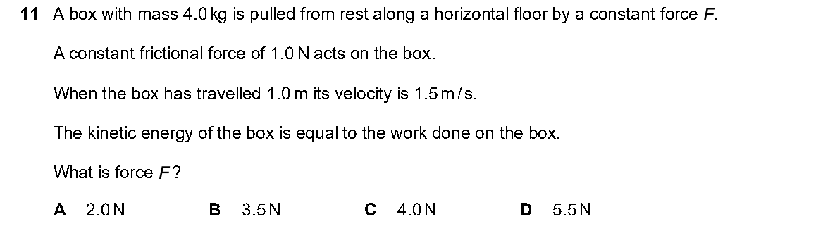 Question 11, including diagrams and options A–D. Text version below.