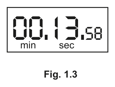 Digital stopwatch display for the first 20 oscillations; record to one decimal place.