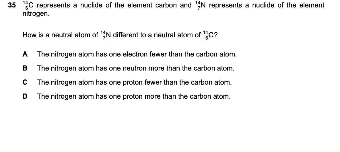 Question 35, including diagrams and options A–D. Text version below.