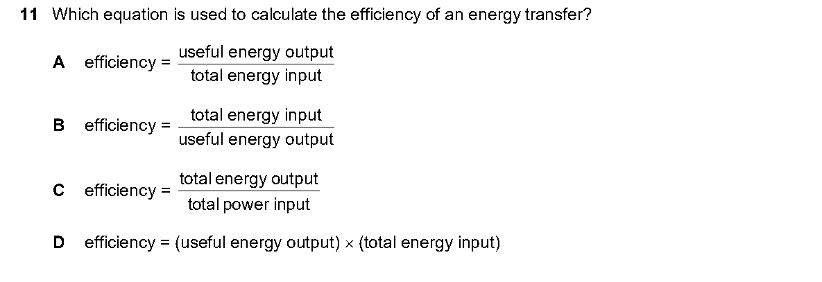 Question 11, including diagrams and options A–D. Text version below.