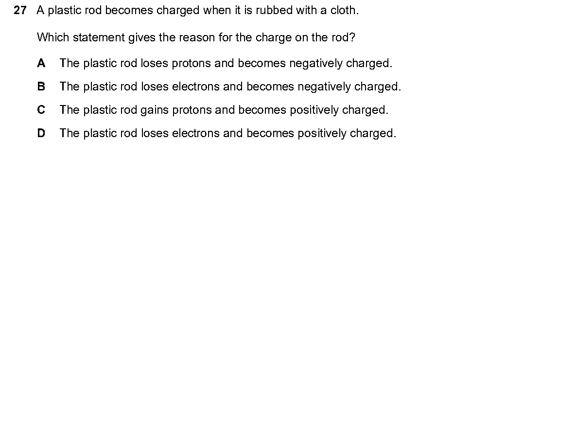 Question 27, including diagrams and options A–D. Text version below.